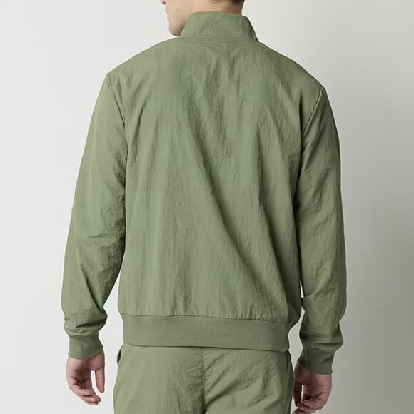 Xersion Men's Bomber Jacket Size M Green Full Zip Track Pockets Woven NWT $55 - Picture 3 of 15